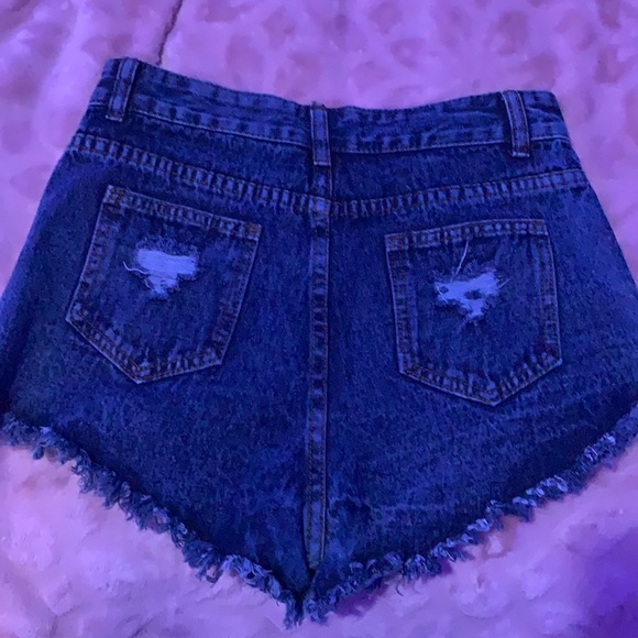 blue jean shorts - Picture 2 of 2